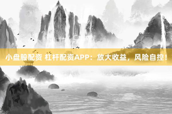 小盘股配资 杠杆配资APP：放大收益，风险自控！