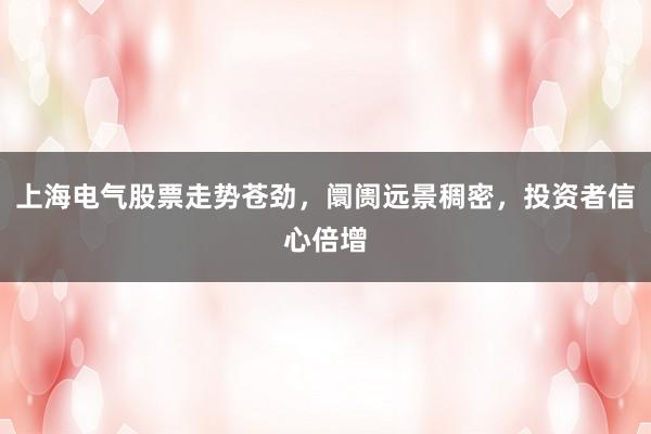 上海电气股票走势苍劲，阛阓远景稠密，投资者信心倍增