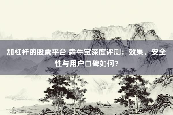 加杠杆的股票平台 犇牛宝深度评测：效果、安全性与用户口碑如何？